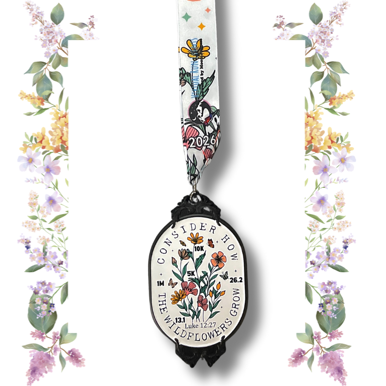 2026 Consider How the Wildflowers Grow Virtual Run – 1M • 5K • 10K • 13.1 • 26.2