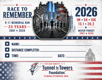 Race to Remember 9/11 Memorial Run | 1M 5K 10K 13.1 26.2 Virtual Race