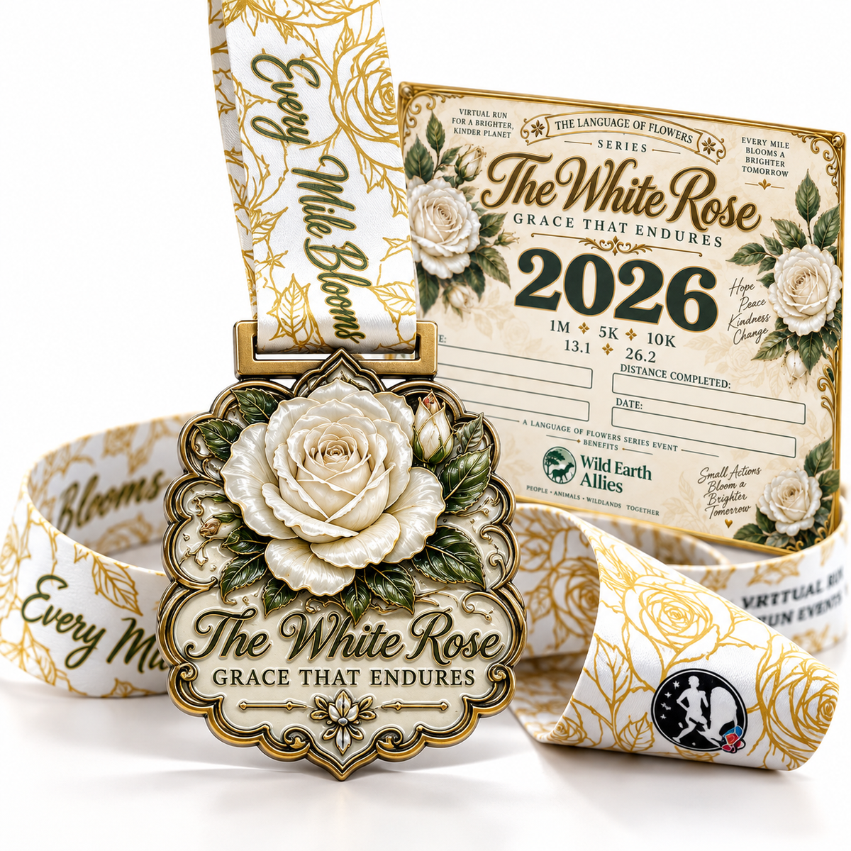 White Rose – Grace That Endures Virtual Race 2026 | 1M 5K 10K 13.1 26.2