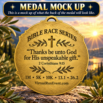 Thanks Be Unto God Virtual Race – Bible Race Series | 1M 5K 10K 13.1 26.2