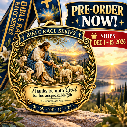 Thanks Be Unto God Virtual Race – Bible Race Series | 1M 5K 10K 13.1 26.2