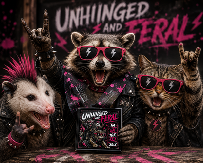 Unhinged and Feral Virtual Race – Raccoon 1M, 5K, 10K, 13.1 & 26.2