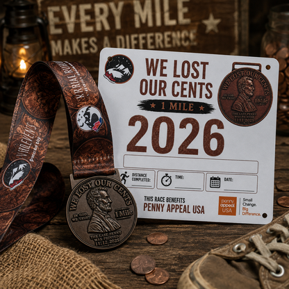We Lost Our Cents 1 Mile Virtual Race – 2026 Penny Run & Medal