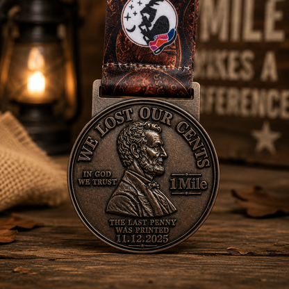 We Lost Our Cents 1 Mile Virtual Race – 2026 Penny Run & Medal
