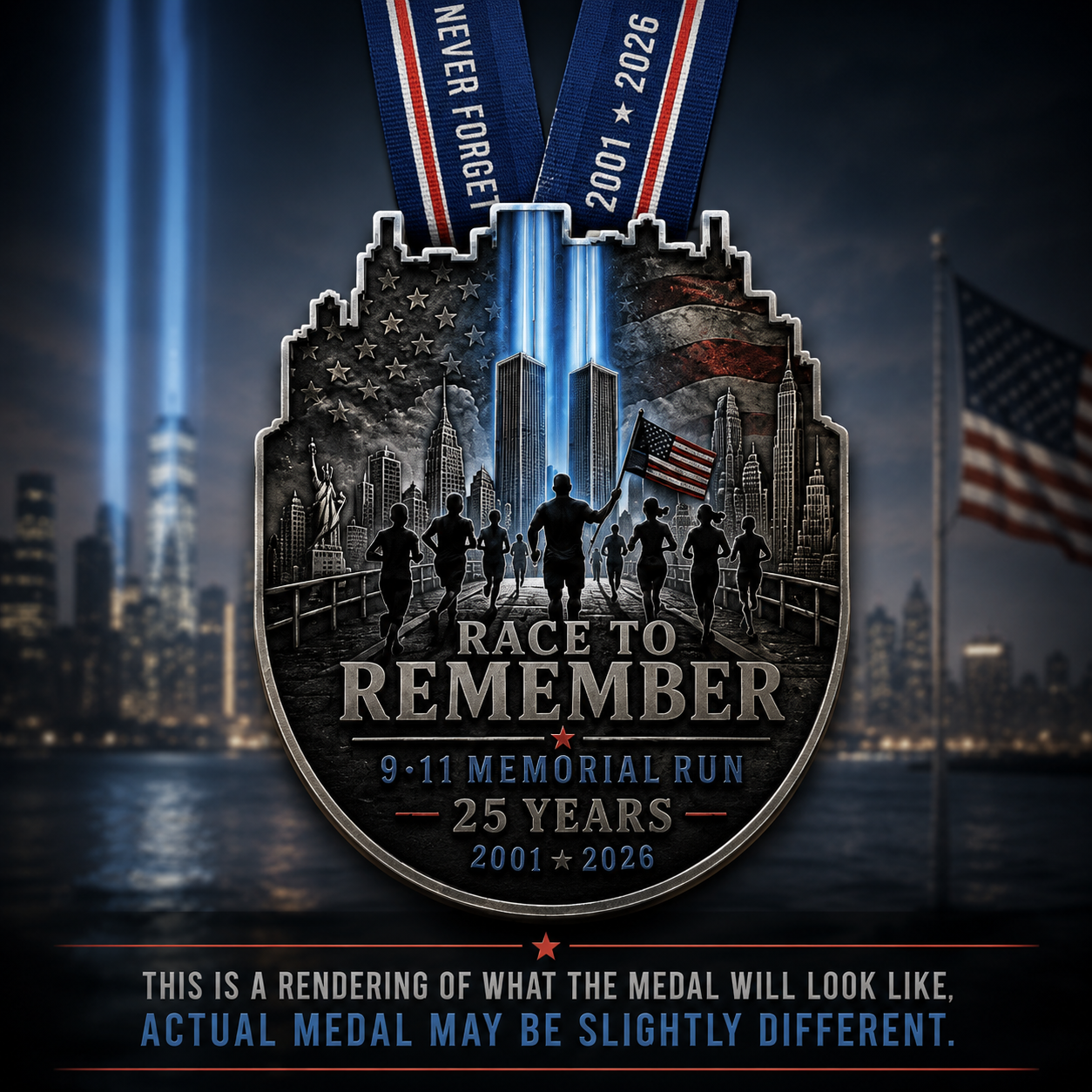 Race to Remember 9/11 Memorial Run | 1M 5K 10K 13.1 26.2 Virtual Race