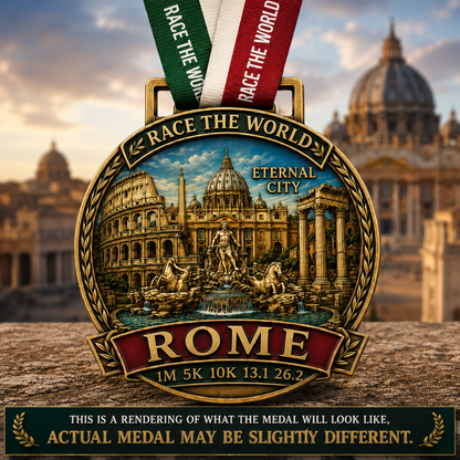 Rome Virtual Race 2026 | Race the World Series | 1M 5K 10K 13.1 26.2
