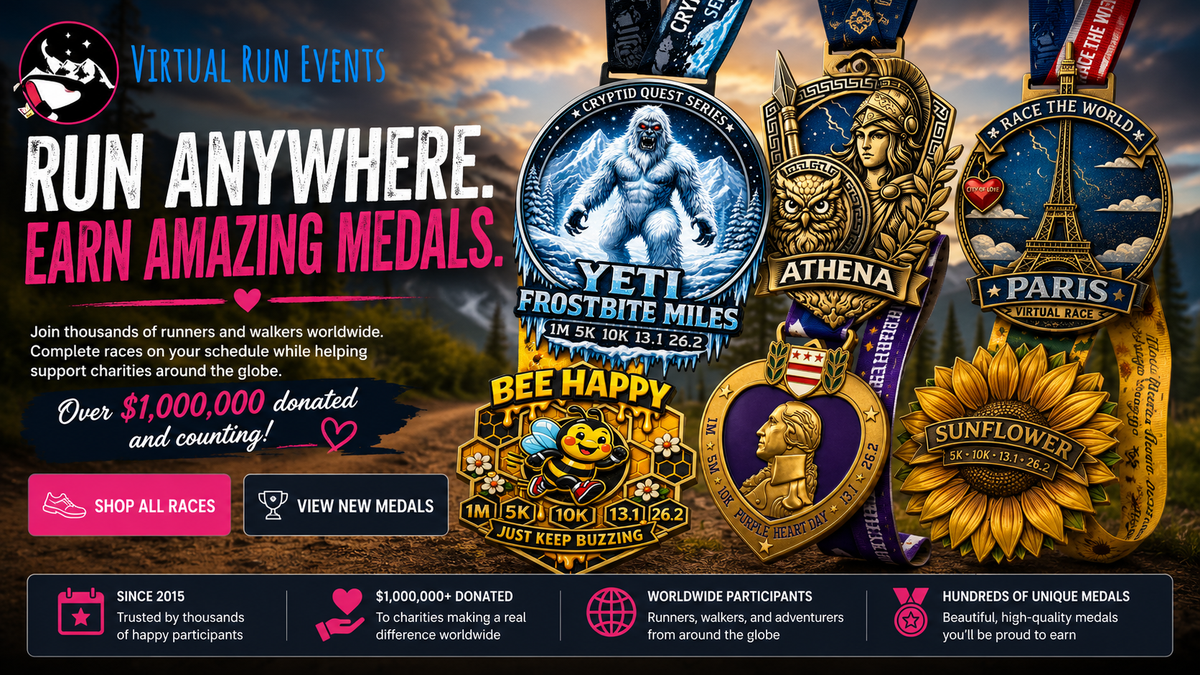 Virtual Races & Charity Run with Medals | Virtual Run Events