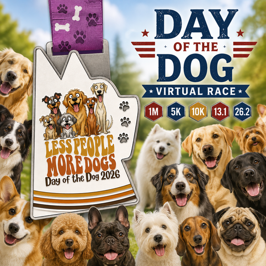 2026 Day of the Dog 1M 5K 10K 13.1 26.2 Virtual Race