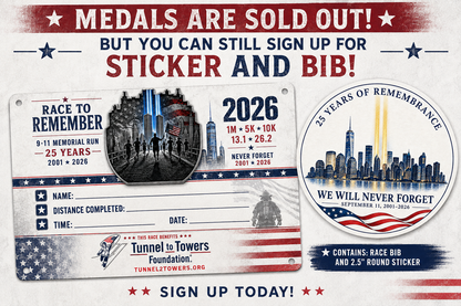 Race to Remember 9/11 Memorial Run | 1M 5K 10K 13.1 26.2 Virtual Race