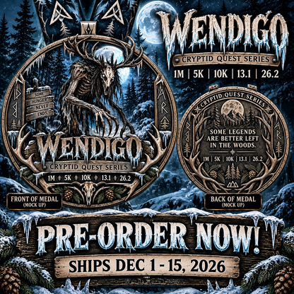 Wendigo Virtual Race – Cryptid Quest Series | 1M 5K 10K 13.1 26.2