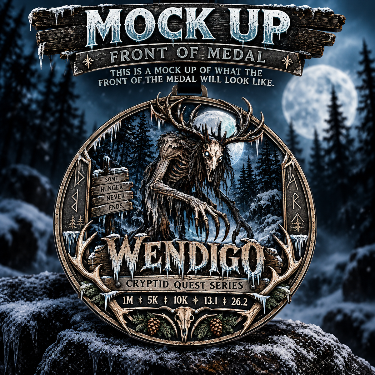 Wendigo Virtual Race – Cryptid Quest Series | 1M 5K 10K 13.1 26.2