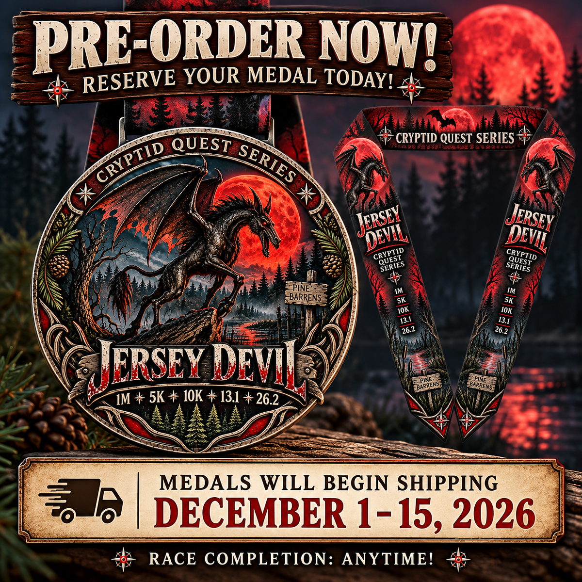 Jersey Devil Virtual Race | 1M, 5K, 10K, Half Marathon & Marathon