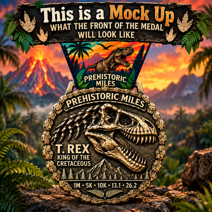T-Rex Virtual Race – Prehistoric Miles Series | 1M 5K 10K 13.1 26.2