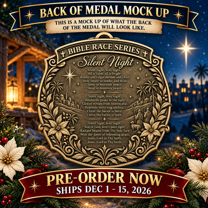 Silent Night Virtual Race 2026 – Bible Race Series | 1M 5K 10K 13.1 26.2 | PRE-ORDER