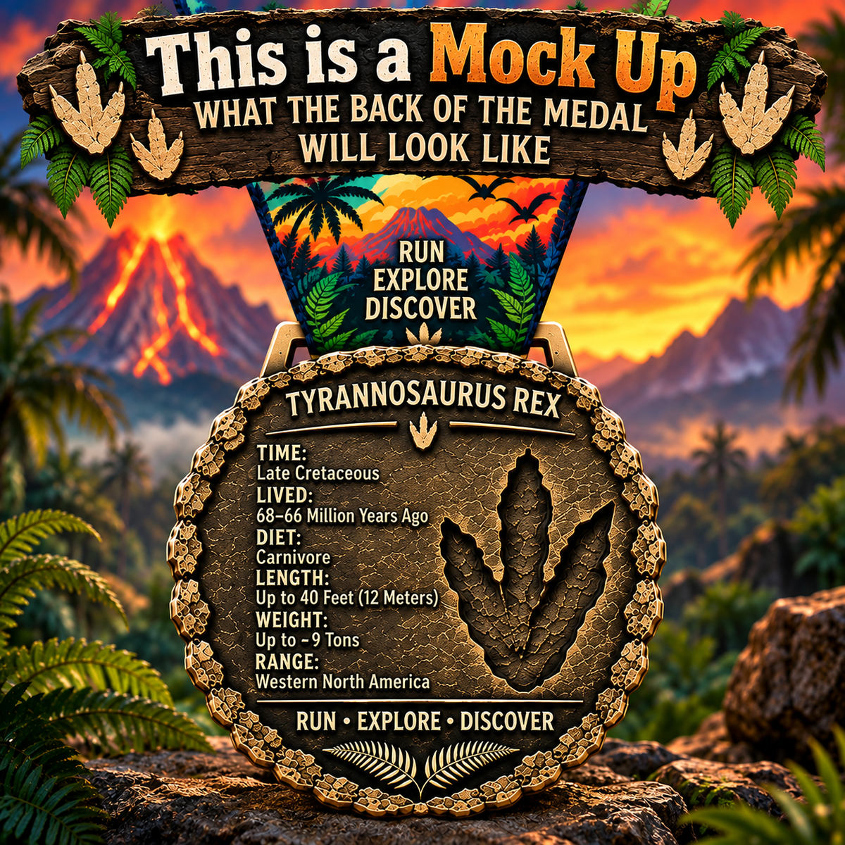 T-Rex Virtual Race – Prehistoric Miles Series | 1M 5K 10K 13.1 26.2
