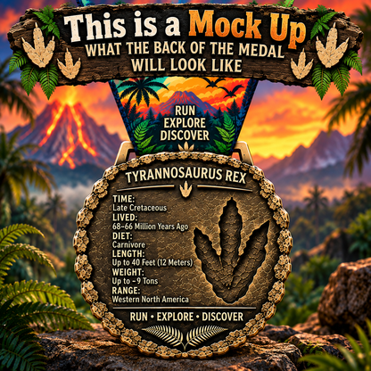 T-Rex Virtual Race – Prehistoric Miles Series | 1M 5K 10K 13.1 26.2