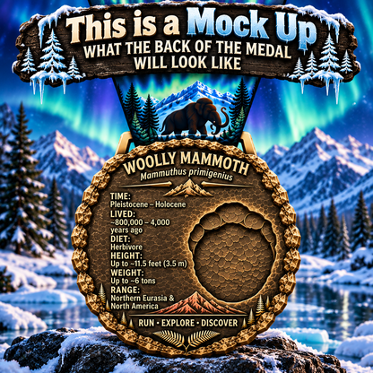 Woolly Mammoth Virtual Race – Prehistoric Miles Series | 1M 5K 10K 13.1 26.2