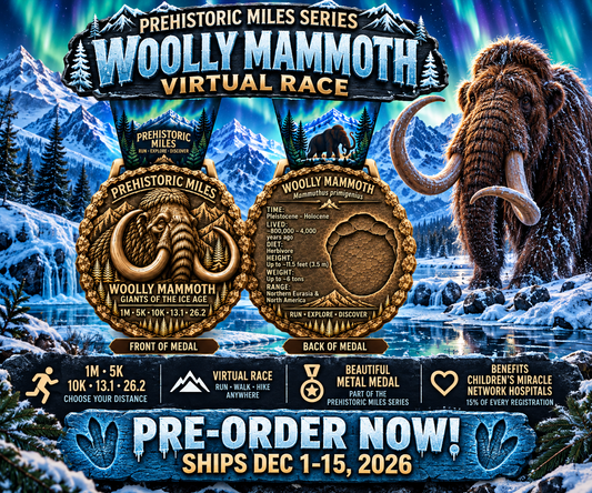 Woolly Mammoth Virtual Race – Prehistoric Miles Series | 1M 5K 10K 13.1 26.2