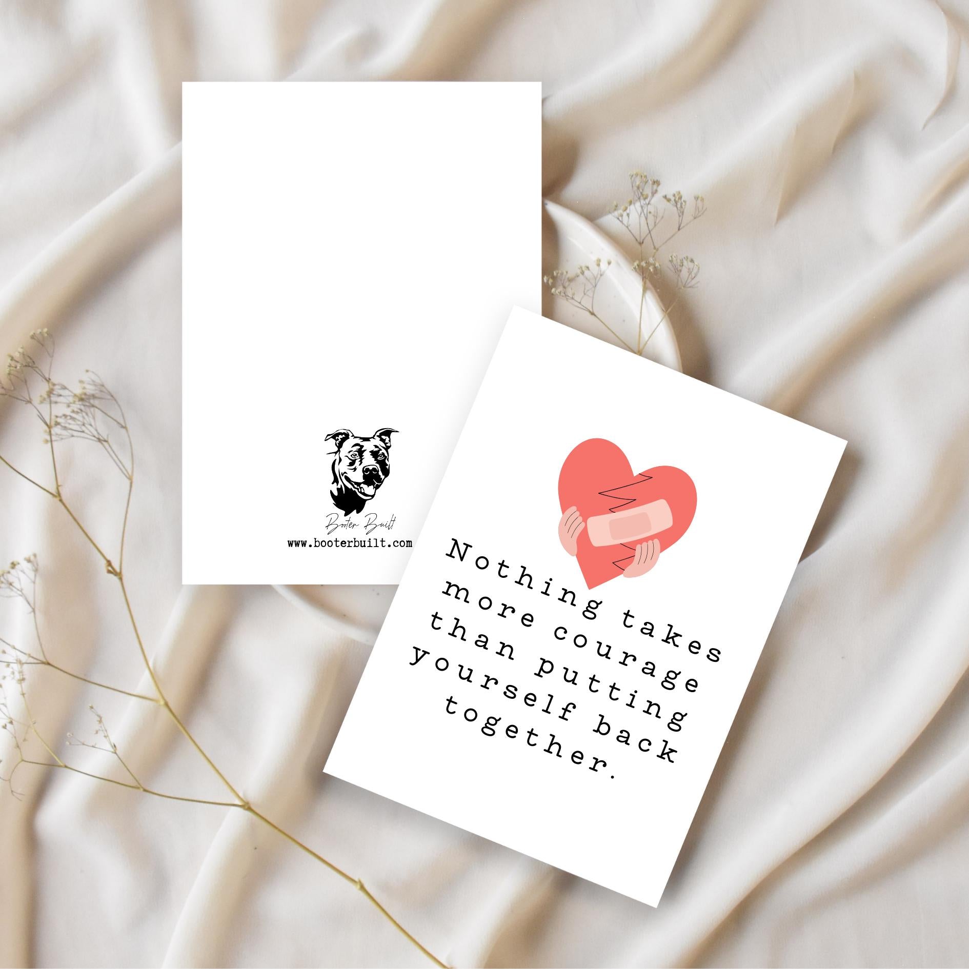 Healing encouragement card from virtualrunevent offering mental health support and comfort for grief and loss, with uplifting messages.