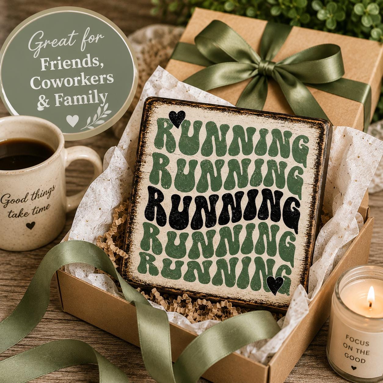Running Gift for Runners, Funny Runner Decor, Wooden Shelf Sitter Sign, Running Coach Gift, Marathon Gift, Runner Room Decor