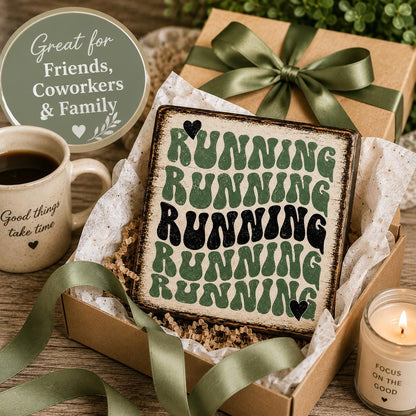Running Gift for Runners, Funny Runner Decor, Wooden Shelf Sitter Sign, Running Coach Gift, Marathon Gift, Runner Room Decor