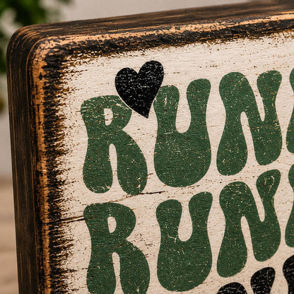 Running Gift for Runners, Funny Runner Decor, Wooden Shelf Sitter Sign, Running Coach Gift, Marathon Gift, Runner Room Decor