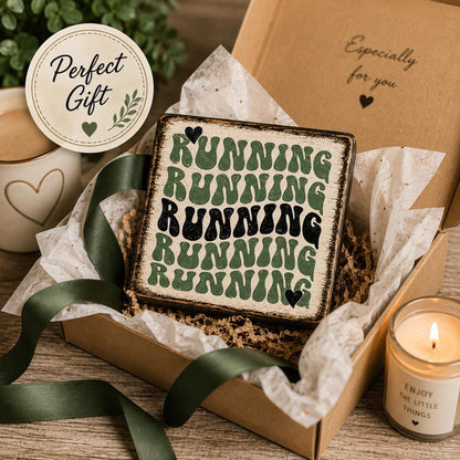 Running Gift for Runners, Funny Runner Decor, Wooden Shelf Sitter Sign, Running Coach Gift, Marathon Gift, Runner Room Decor