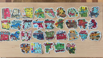 50 States Running Stickers | Choose Your State or Complete 50-State Pack