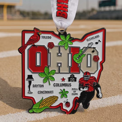 Race Through Ohio Medal and Bib