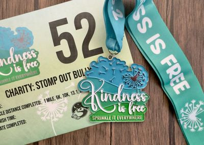 2024 Kindness is Free 1M 5K 10K 13.1 26.2- Benefitting Stomp Out Bullying - virtualrunevent